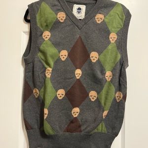Marc Echo Cut & Sew Skull sweater vest